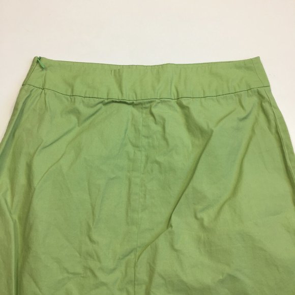 VANESSA BRUNO Athe France Green/Lime Pleated Detailing A Line Skirt - Picture 8 of 8